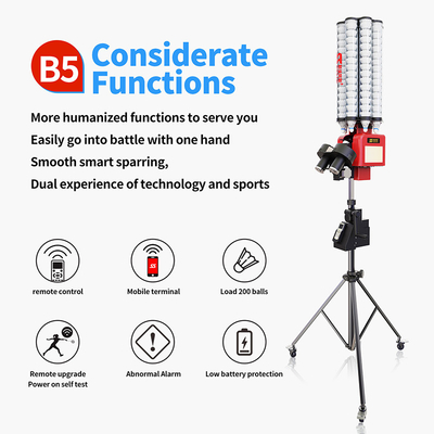 Nuova SIBOASI B5 Badminton Shuttlecock Feeder Machine Smart Badminton Shooting Machine per l'allenamento