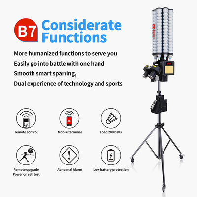 SIBOASI B7 Badminton Shuttlecock Feeder Machine Smart Badminton Shooting Machine per l'allenamento