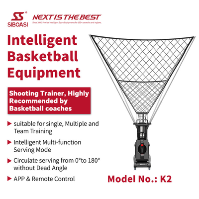 2025 SIBOASI K2 Multi-Angle Trainer Smart APP &amp; Remote Control Automatic Basketball Shooting Throwing Machine Formazione professionale