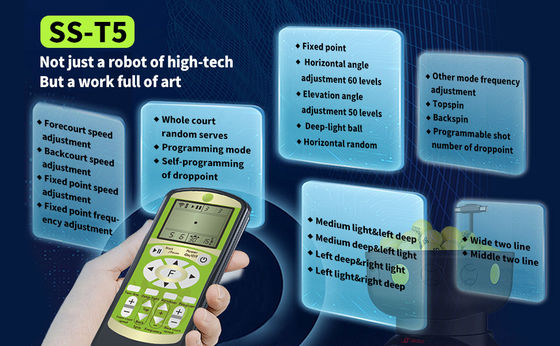 SIBOASI T5 APP Control Mini Shooting Tennis Machine Ball per l' allenamento