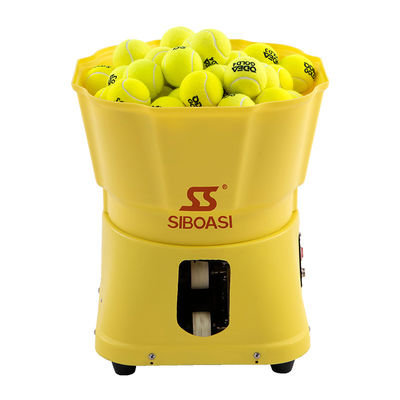 macchina d'alimentazione di tennis giallo 80W, Mini Tennis Ball Server Speed regolabile